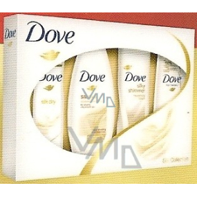 Dove Silk deodorant sprej 150 ml + sprchový gel 250 ml + tělové mléko 250 ml + šampon 250 ml, kosmetická sada