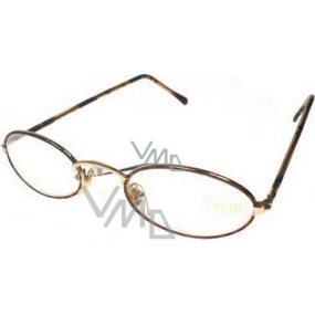 Berkeley Čtecí dioptrické brýle +1 zlaté MC3 1 kus