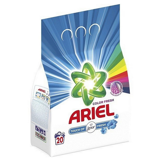 Ariel Fresh Touch of Lenor Fresh Color prací prášek na barevné prádlo 20 dávek 1,5 kg