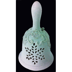 Zvonek z porcelánu s držátkem 12 cm