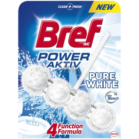 Bref Power Aktiv 4 Formula Pure White WC blok pro hygienickou čistotu a svěžest Vaší toalety 50 g