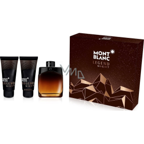 Montblanc Legend Night parfémovaná voda pro muže 100 ml + balzám po holení 100 ml + sprchový gel 100 ml, dárková sada