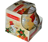 Admit Snowman aromatická svíčka ve skle 80 g