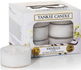 Yankee Candle Vanilla - Vanilka vonná čajová svíčka 12 x 9,8 g