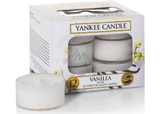 Yankee Candle Vanilla - Vanilka vonná čajová svíčka 12 x 9,8 g