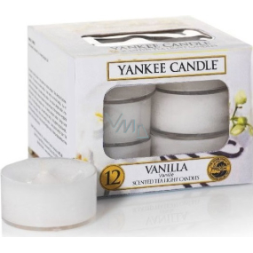 Yankee Candle Vanilla - Vanilka vonná čajová svíčka 12 x 9,8 g