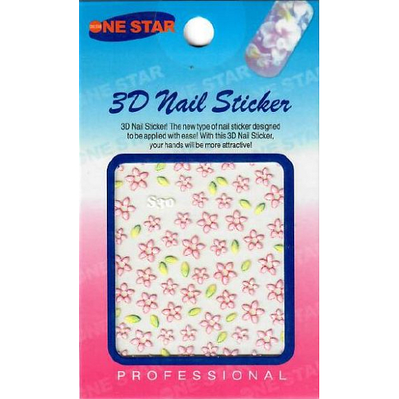 Nail Stickers 3D nálepky na nehty 1 aršík 10100 S30