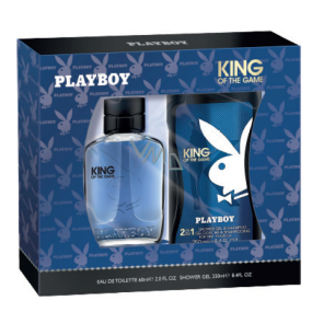 Playboy King of the Game toaletní voda pro muže 60 ml + sprchový gel 250 ml, dárková sada