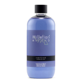 Millefiori Milano Natural Violet & Musk - Fialka a Pižmo Náplň difuzéru pro vonná stébla 500 ml