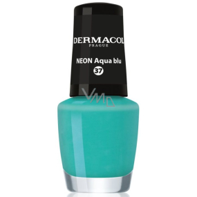 Dermacol Neon Nail Polish Neonový lak na nehty 37 Neon Aqua blu 5 ml