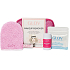 Glov Makeup Remover Travel Set Pink odličovací rukavice na odstraňování make-upu + odličovací prstík pro rychlou korekci make-upu + mýdlo Magnet Cleanser + háček + kosmetická taštička, kosmetická sada pro ženy
