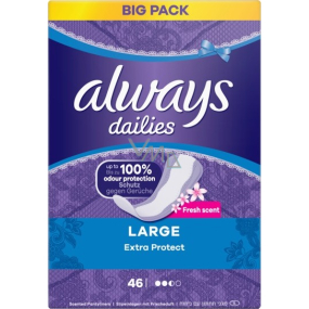 Always Dailies Extra Protect Large s jemnou vůní slipové intimní vložky 46 kusů