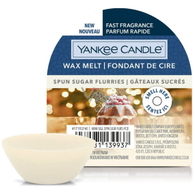 Yankee Candle Spun Sugar Flurries - Vířící závěje cukru vonný vosk do aromalampy 22 g