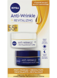 Nivea Anti-Wrinkle + Revitalizing 55+ obnovující denní krém proti vráskám 50 ml + obnovující noční krém proti vráskám 50 ml, duopack