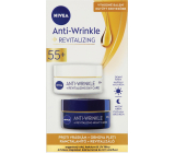 Nivea Anti-Wrinkle + Revitalizing 55+ obnovující denní krém proti vráskám 50 ml + obnovující noční krém proti vráskám 50 ml, duopack