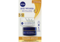 Nivea Anti-Wrinkle + Revitalizing 55+ obnovující denní krém proti vráskám 50 ml + obnovující noční krém proti vráskám 50 ml, duopack