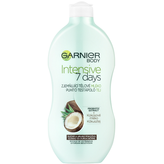 Garnier Body Intensive 7 Days zjemňující tělové mléko s kokosovým mlékem pro suchou až hrubou pokožku 400 ml