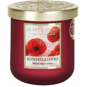 Heart & Home Rozkvetlá louka sojová vonná svíčka střední hoří až 30 hodin 110 g