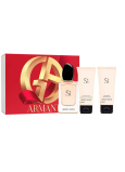 Giorgio Armani Sí parfémovaná voda 50 ml + sprchový gel 50 ml + tělové mléko 50 ml, dárková sada pro ženy