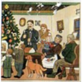 Nekupto Papírové ubrousky 3 vrstvé 33 x 33 cm 20 kusů Josef Lada doma u stromečku