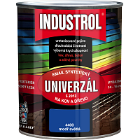 Industrol S2013 univerzál lesk vrchní barva na kov a dřevo, 4400 modř světlá, 750 ml