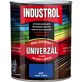 Industrol S2013 univerzál lesk vrchní barva na kov a dřevo, 4400 modř světlá, 750 ml Industrol S2013 univerzál lesk vrchní barva na kov a dřevo, 4400 modř světlá, 750 ml
