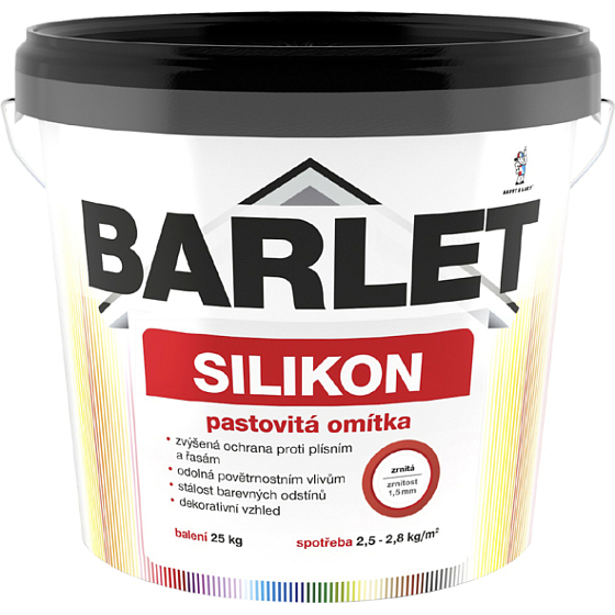 BARLET silikon pastovitá omítka zrnitá 1,5 mm, 25 kg