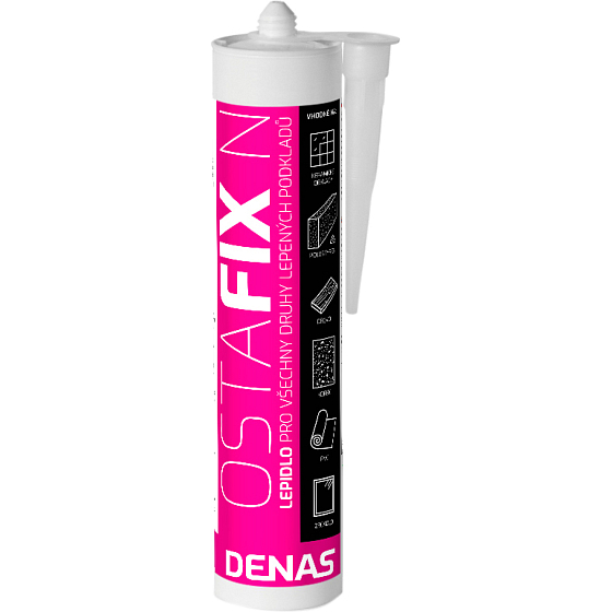 DENAS Ostafix N lepidlo pro všechny druhy podkladů, bílá, 290 ml