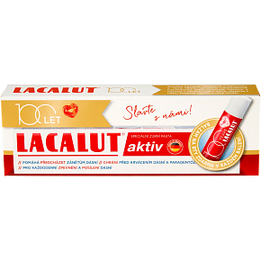 Lacalut zubní pasta Aktiv 75 ml + balzám na rty 4,8 g