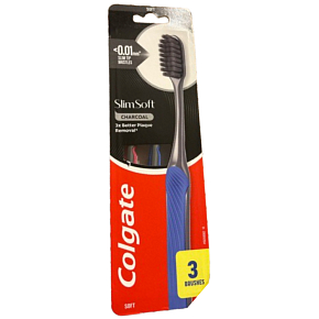 Colgate Slim Soft Charcoal zubní kartáčk 3-pack Colgate Slim Soft Charcoal zubní kartáčk 3-pack