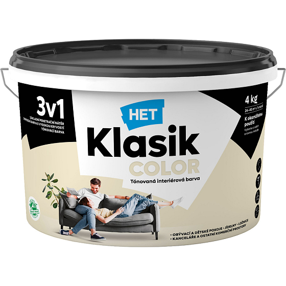 Het Klasik Color malířská barva, 0017 bílý smetanový, 4 kg