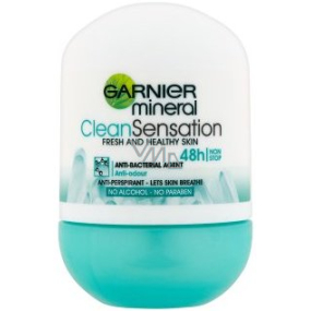 Garnier Mineral Clean Sensation 48h kuličkový antiperspirant deodorant roll-on pro ženy 50 ml