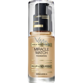 Max Factor Miracle Match Foundation make-up 45 Warm Almond 30 ml