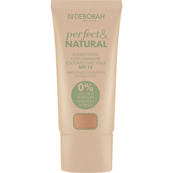 Deborah Milano Perfect & Natural Foundation SPF15 make-up 04 Sand 30 ml