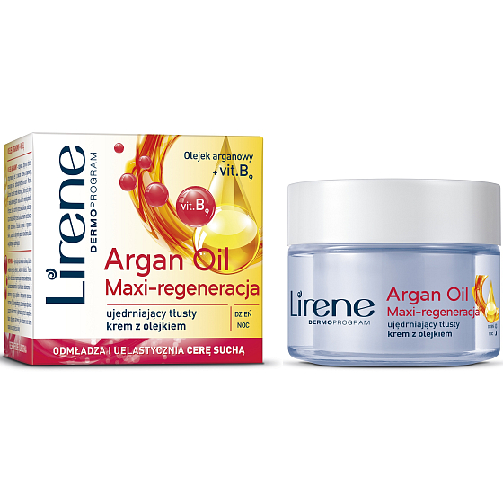 Lirene Essential Oils Argan Arganový olej intenzivní regenerační krém pro suchou pleť 50 ml