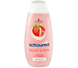 Schauma Nourish & Shine Jahody a mandlové mléko šampon na poškozené vlasy 400 ml