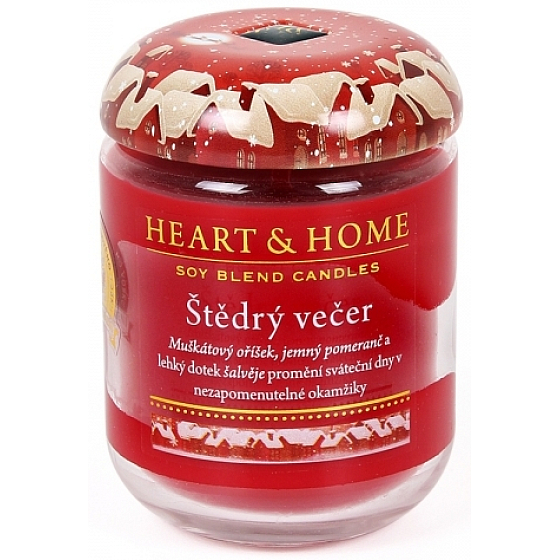 Heart & Home Štědrý večer Sojová vonná svíčka velká hoří až 70 hodin 340 g