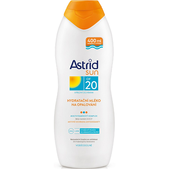 Astrid Sun OF20 hydratační mléko na opalování 400 ml