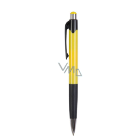 Spoko Kuličkové pero, modrá náplň, žluté 0,5 mm