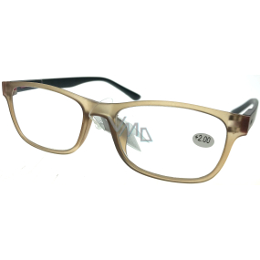 Berkeley Čtecí dioptrické brýle +2,0 plast světle hnědé, černé postranice 1 kus MC2184