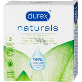 Durex Naturals kondom nominální šířka: 56 mm 3 kusy