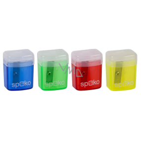 Spoko Ořezávátko s víčkem a kontejnerem 25 x 19 x 35 mm 1 kus různé barvy