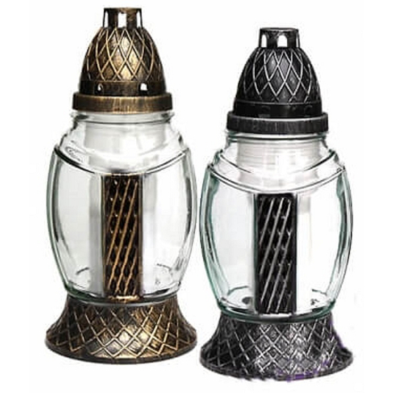 Rolchem Lampa skleněná s pruhem 23 cm 32 hodin 70 g různé barvy