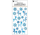 Vánoční dekorační samolepky Jeleni 10 x 21 cm