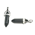 Obsidian kyvadlo šestihran přívěsek přírodní kámen 41 x 13 mm, kámen záchrany