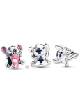 Charm Sterlingové stříbro 925 Disney Disney Lilo & Stitch - Stitch s narozeninovým dortem, korálek na náramek film