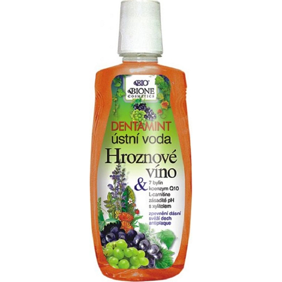 Bione Cosmetics Dentamint Hroznové víno ústní voda 500 ml