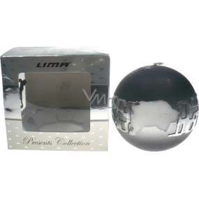 Lima Ambiente svíčka černá koule 100 mm 1 kus poškozená