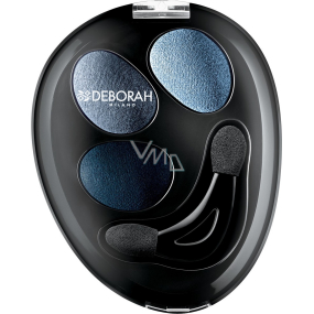 Deborah Milano Trio Hi-Tech Eyeshadow oční stíny 12 Blue Jeans 4,2 g