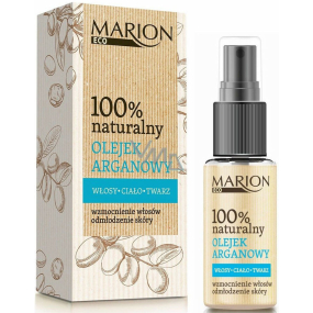 Marion Eco Arganový olej z Maroka 100% přírodní bio olej pro vlasy, pleť a tělo, omlazení pleti 25 ml